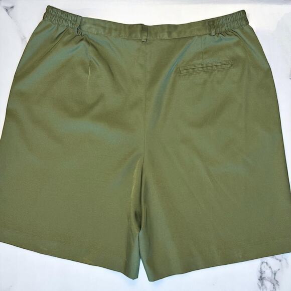 Vintage Lily's of Beverly Hills Green Shorts Plus Sz 18 Golf High Waist Pockets - Picture 7 of 9